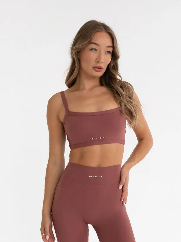French Style Studio Active Bra - Burnt Mauve