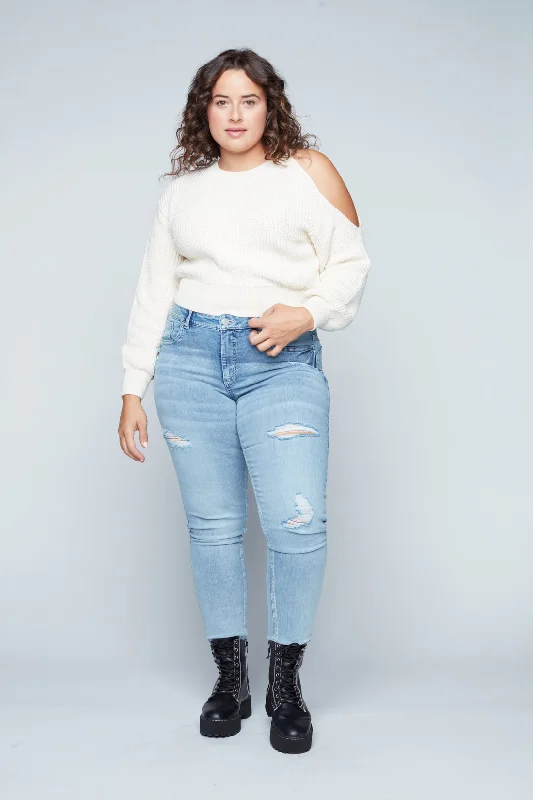 Casual Street JOY - Regular Rise Skinny - Blue Bleach