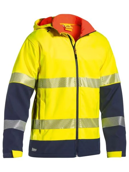 Relaxed And Casual Bisley Taped Two Tone Ripstop softshell Jacket-(BJ6934T)