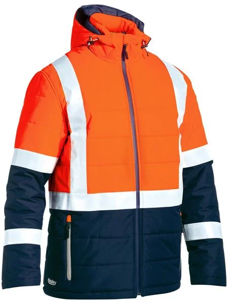 Comfortable And Versatile Bisley Taped Two Tone Hi Vis Puffer Jacket(BJ6929HT)