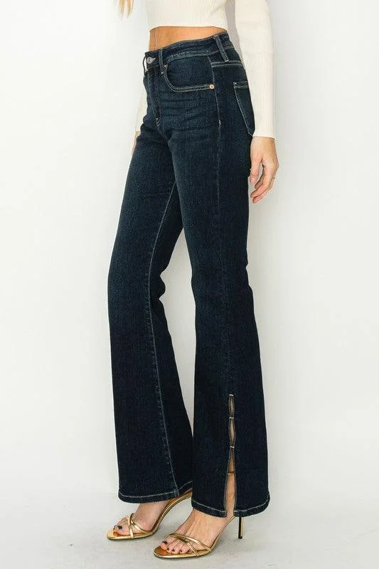 Cute Style High Rise Flare Jeans