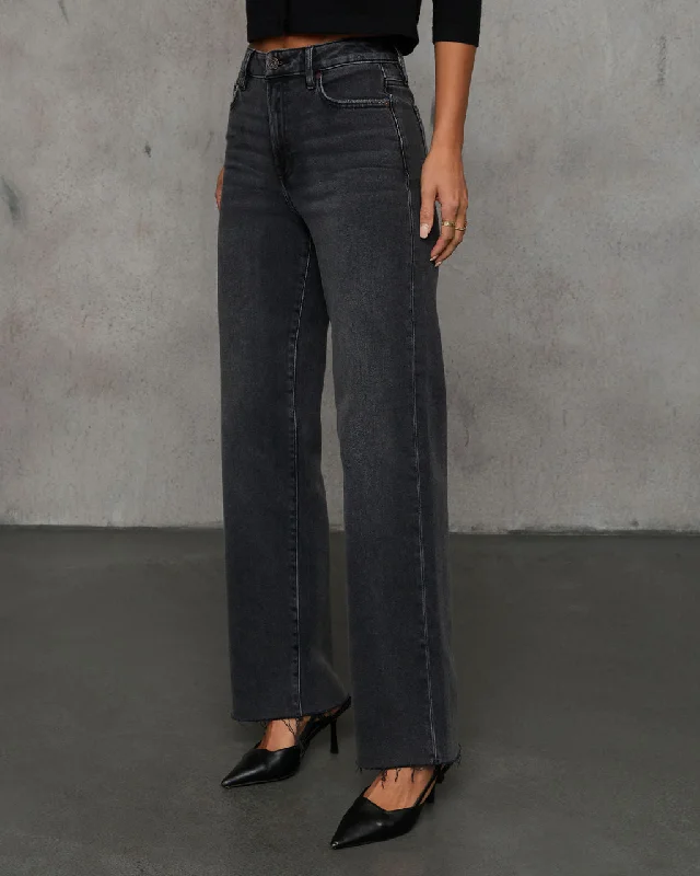 Lively And Youthful Dusky Charm Raw Hem Dad Jeans