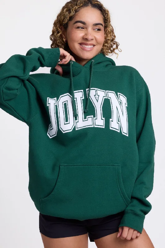 Exquisite Fabrics Raine Hoodie - Forest Logo