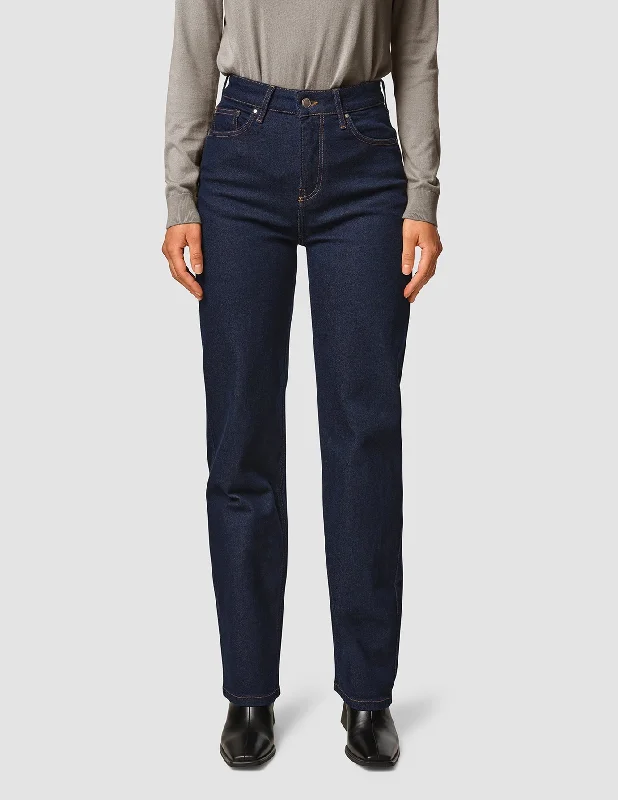 Cute Style Jeans Straight Fit Dark Blue