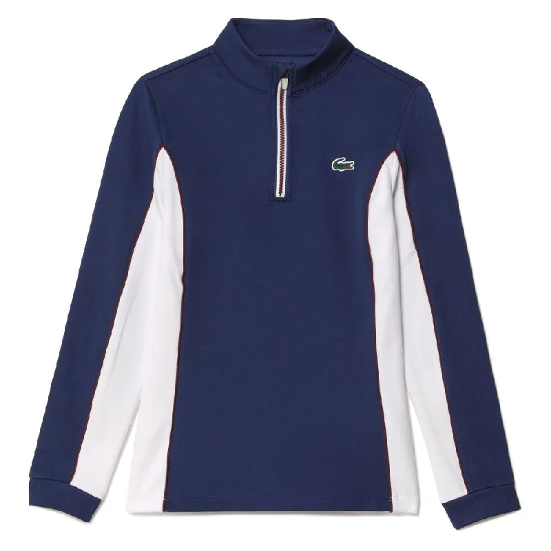 Wearable At Home Or Out Lacoste Slim Fit Contrast Sleeve Golf Sweater 2023 Women