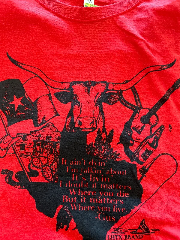 Simple And Comfortable Red Lonesome Dove Tee