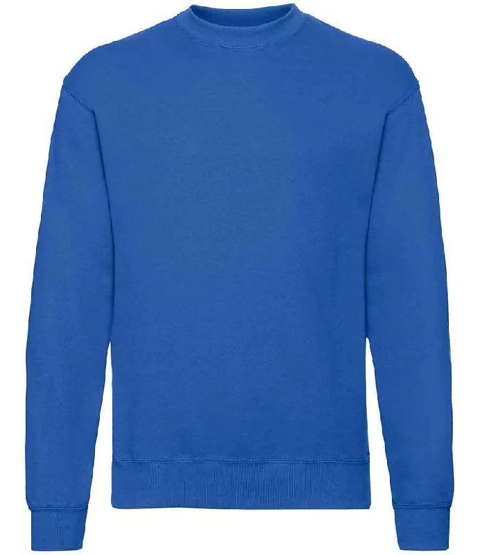 Comfortable And Cold-proof Fruit of the Loom Classic Drop Shoulder Sweatshirt | Royal Blue