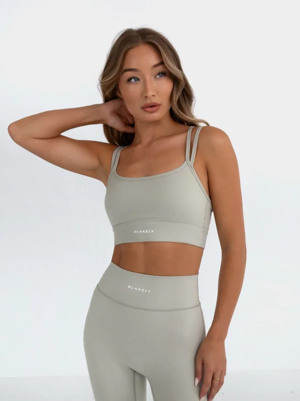 High Street Style Ultimate Double Strap Bra - Grey