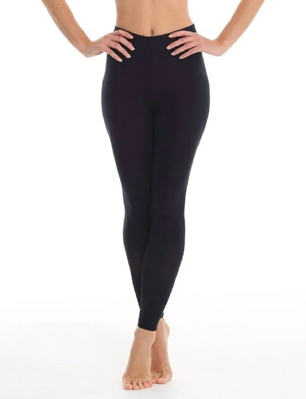 Stretch Design Control Legging In Black