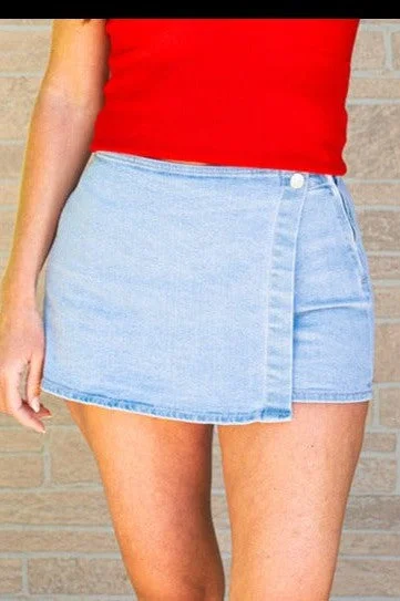 Playful Style Maddie Denim Skort