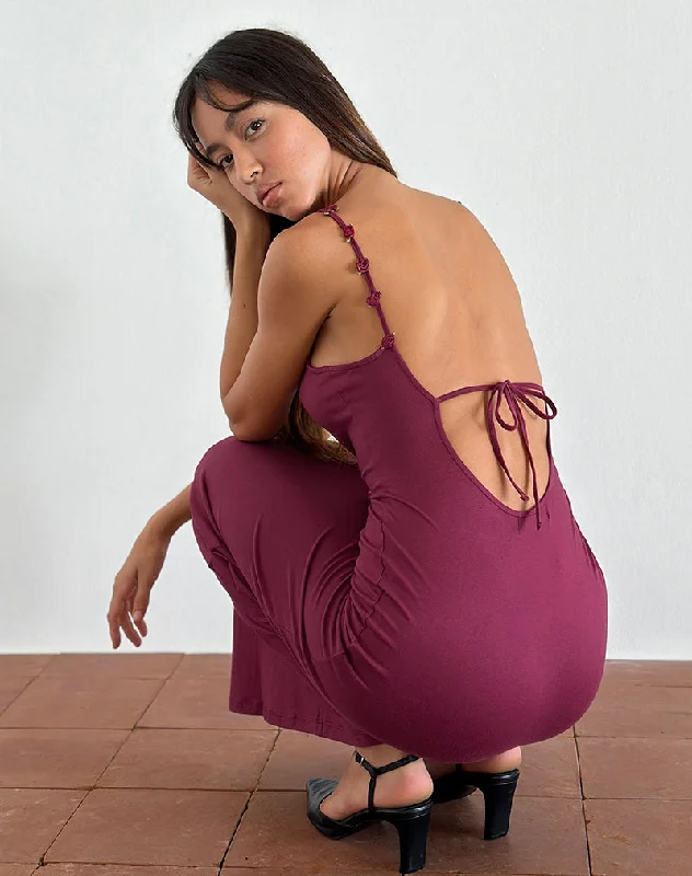 Celebrity Style Cantana Maxi Dress in Burgundy
