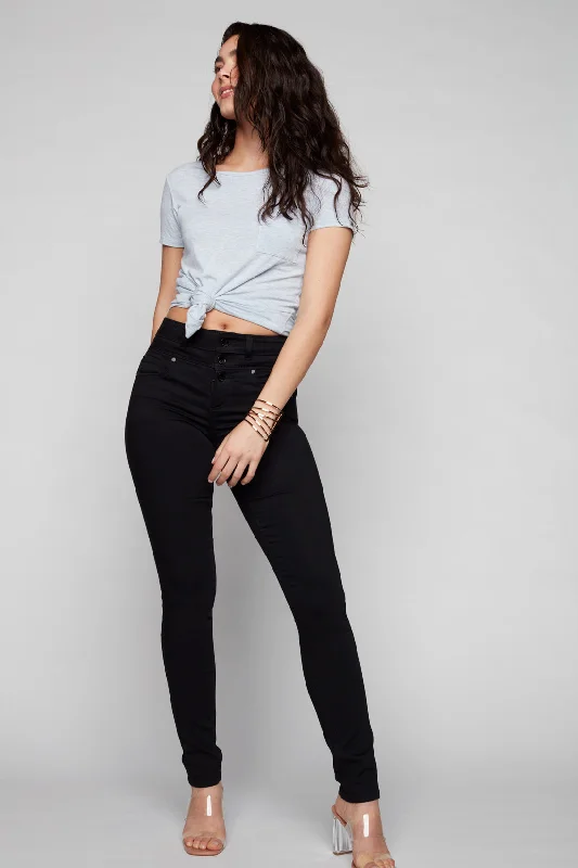 Light And Breathable MIA - Mid Rise Skinny - Black