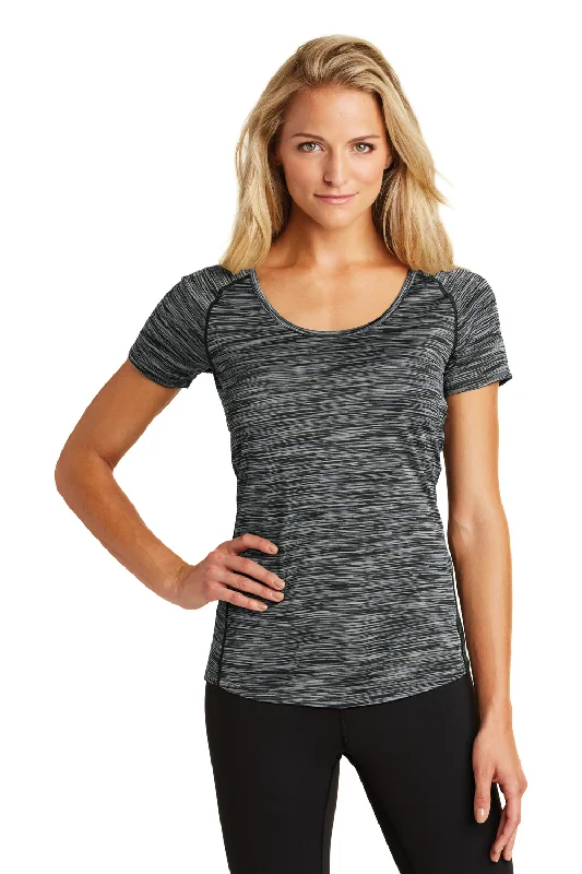 Trendy And Casual Ogio Womens Endurance Verge Jersey Moisture Wicking Short Sleeve Scoop Neck T-Shirt - Blacktop Space Dye Trendy And Casual Ogio Womens Endurance Verge Jersey Moisture Wicking Short Sleeve Scoop Neck T-Shirt - Blacktop Space Dye