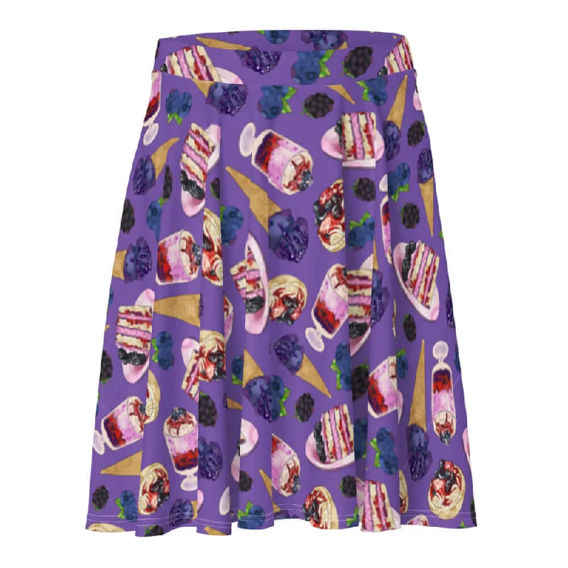 French Style Berry Skater Skirt