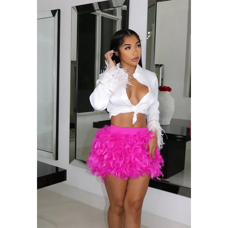 Celebrity Style Women's Elastic Waist Fluffy Skirt