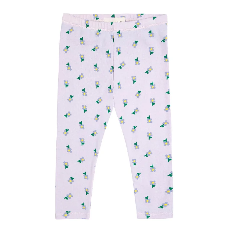 Retro Fashion Pansy Flower AOP Baby Leggings by Bobo Choses