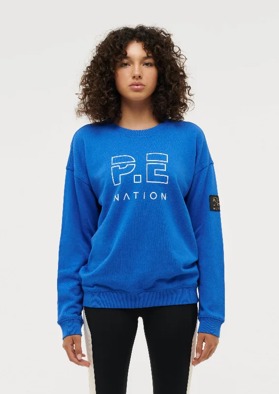 College Style HEADS UP SWEAT IN ELECTRIC BLUE