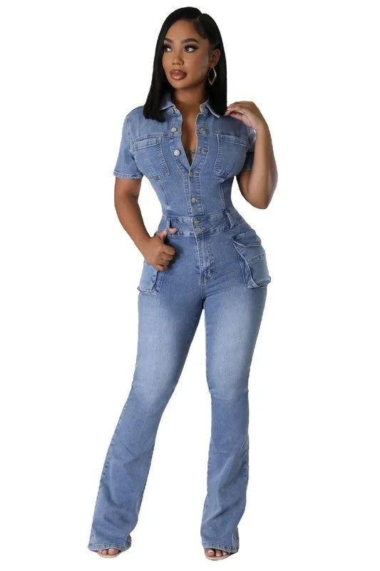 Sweet Style WOMEN DENIM SEXY JUMPSUIT