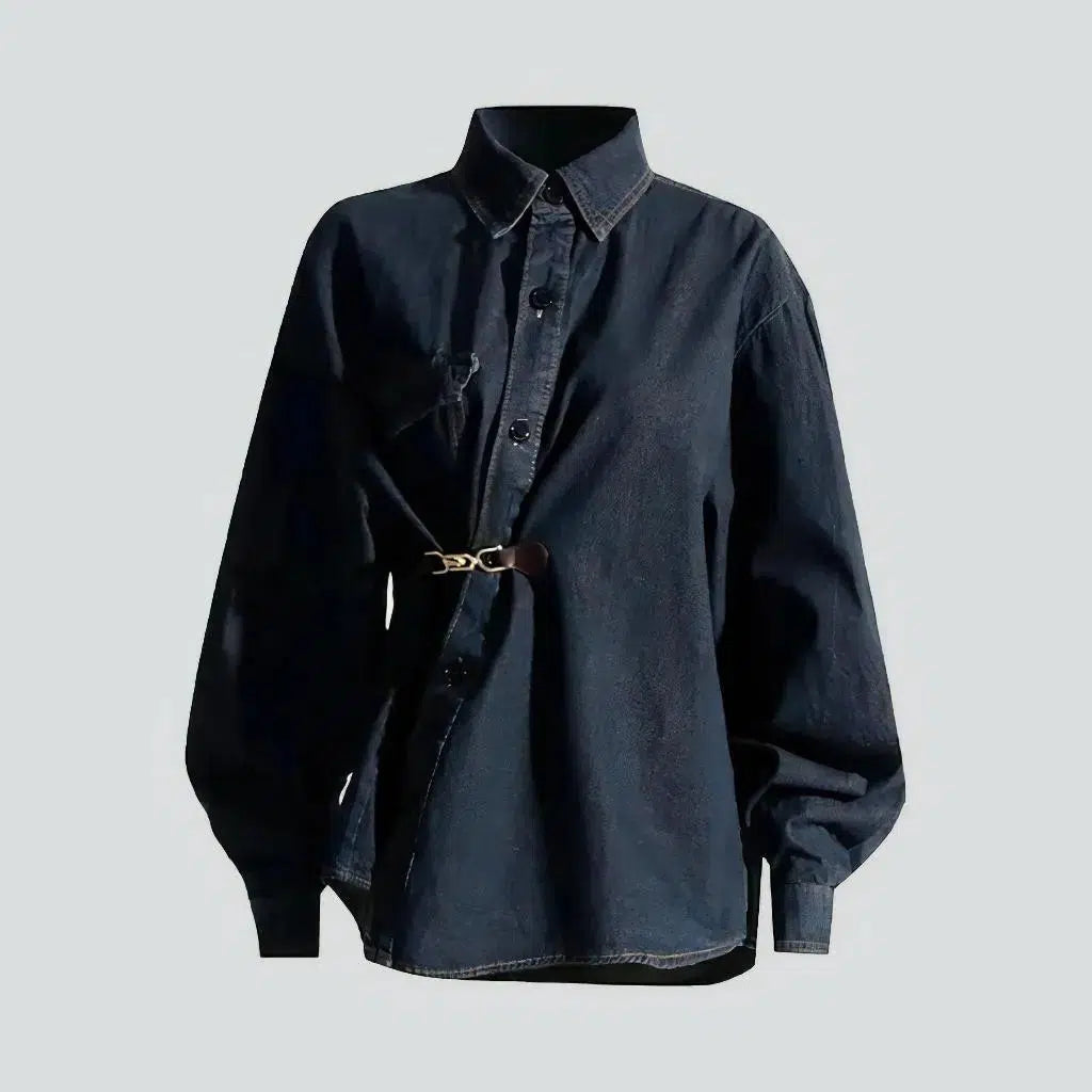Luxury Temperament Raw oversized jeans jacket