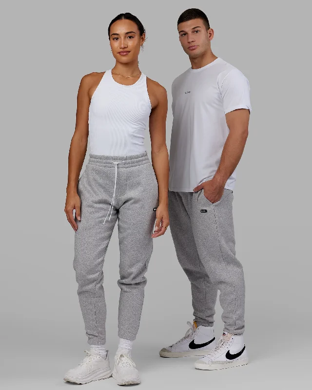 Classic Retro Unisex Capsule Joggers - Lt Grey Marl
