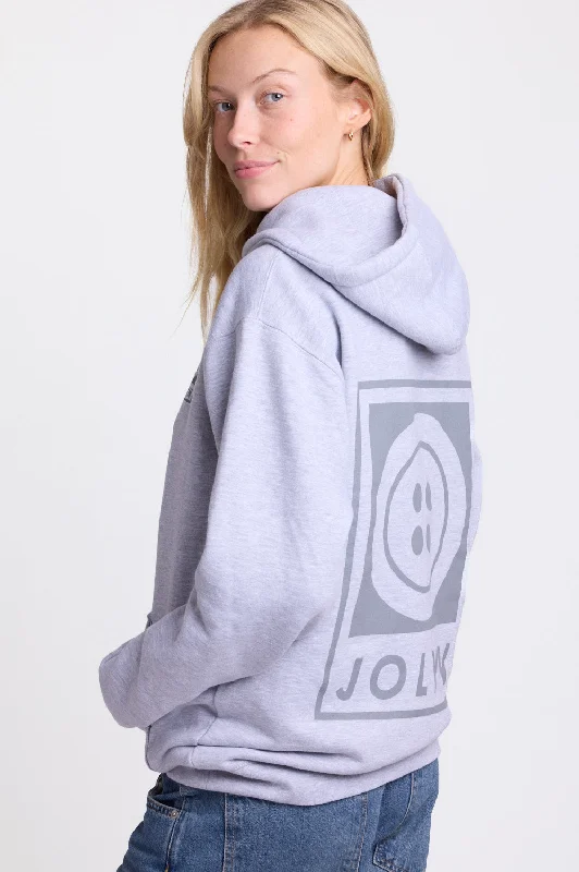 European And American Style Raine Hoodie - Heather Grey Button