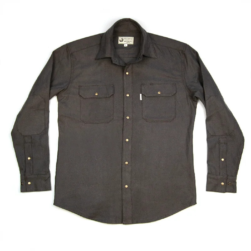 Feminine Charm Witham Flannel Shirt - Walnut Herringbone
