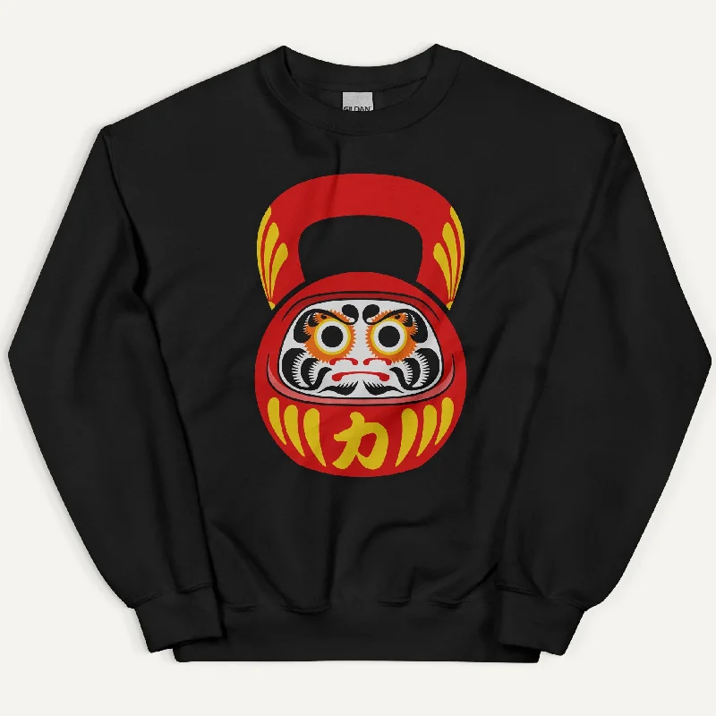 Minimalism Daruma Doll Kettlebell Design Sweatshirt