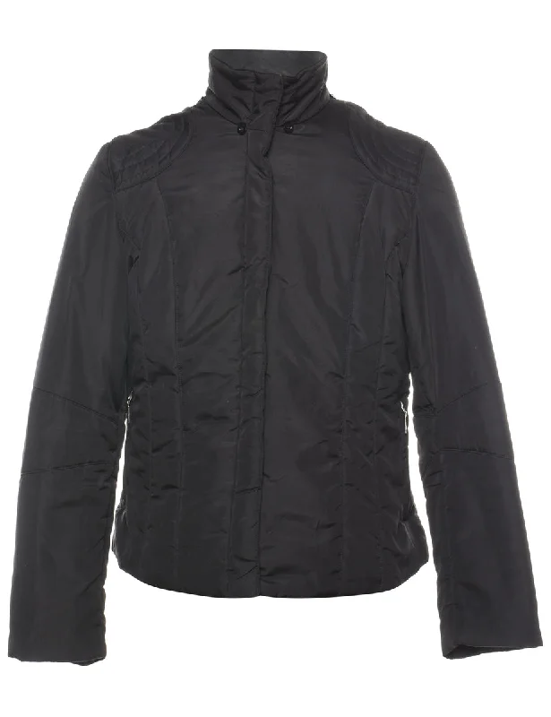 Classic And Versatile Classic Black Puffer Jacket - S