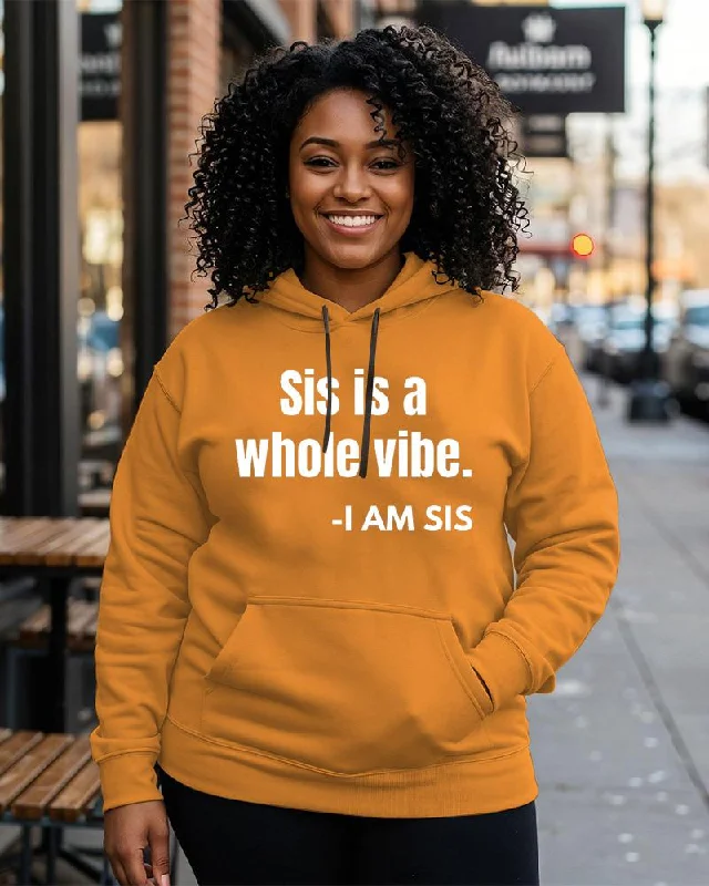 Lively And Youthful Sis A Vibe Long-sleeved Hoodie