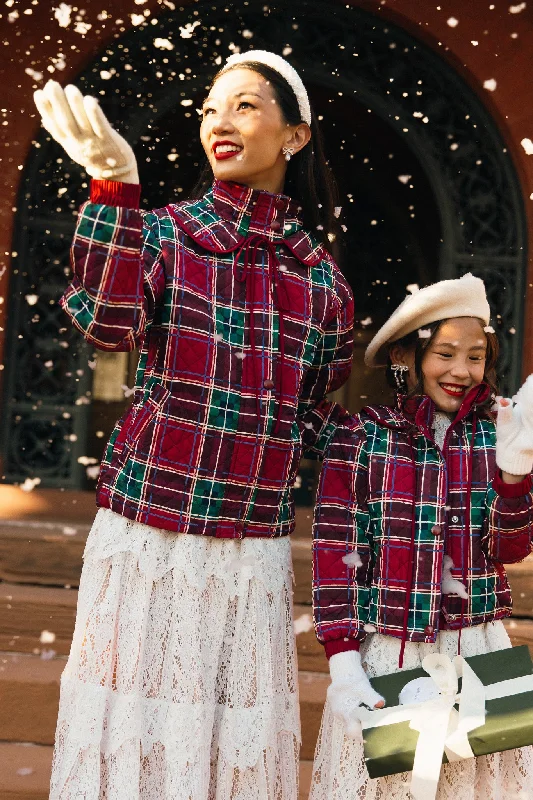 Fashionable Items McKenna Quilted Jacket in Holiday Plaid - FINAL SALE