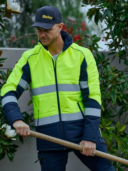 Spiritual Vitality Bisley Taped Two Tone Hi Vis Puffer Jacket (BJ6829T)