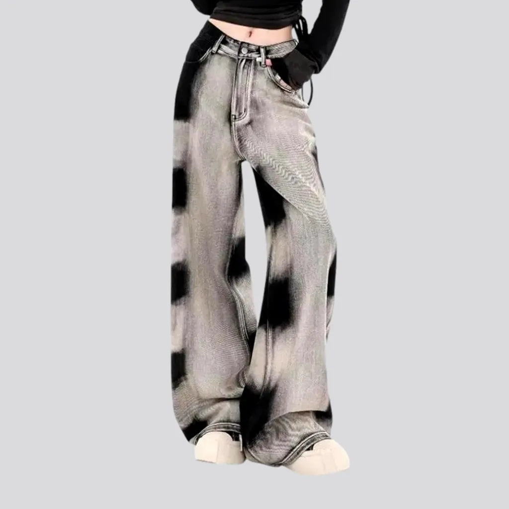 Fashion Style Boho style wide-legged women's jeans