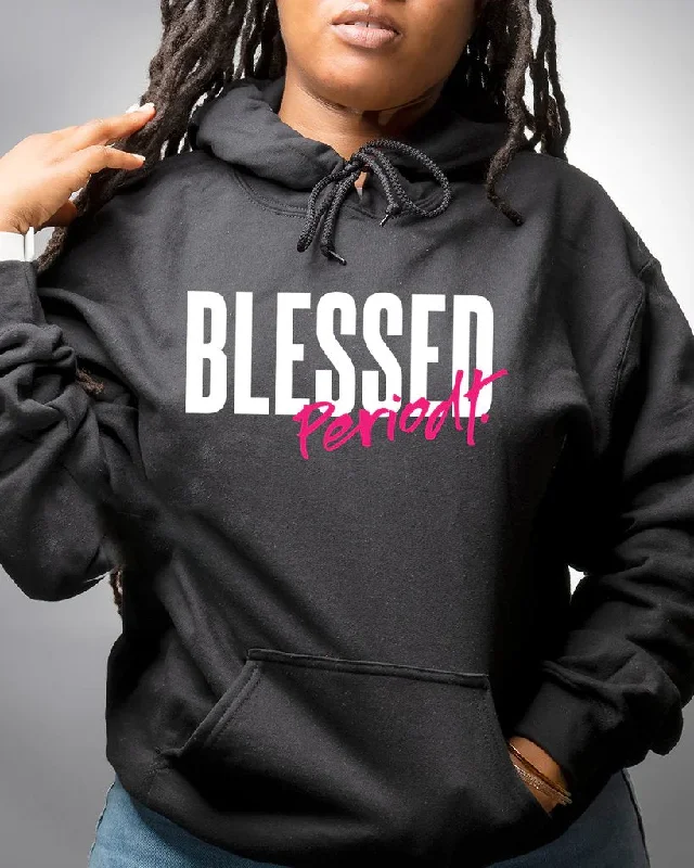Street Charm Blessed Periodt Long Sleeves Hoodie