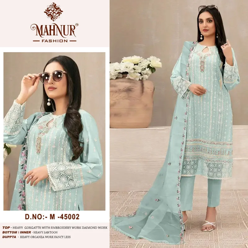 Urban Style 45002 Heavy Georgette Embroidered Diamond work Designer Pakistani Suit