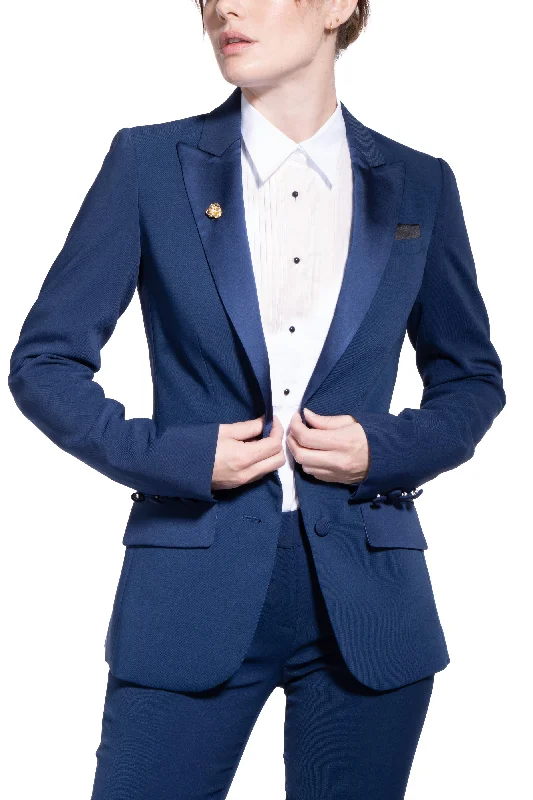 Urban Sense Royal Navy Peak Lapel Tuxedo Jacket