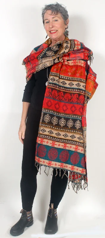 Stunning Fashion New Arrivals Sunheart Artist Ruana Jacket Reversible Boho Sophisticated Casual Lifestyle
