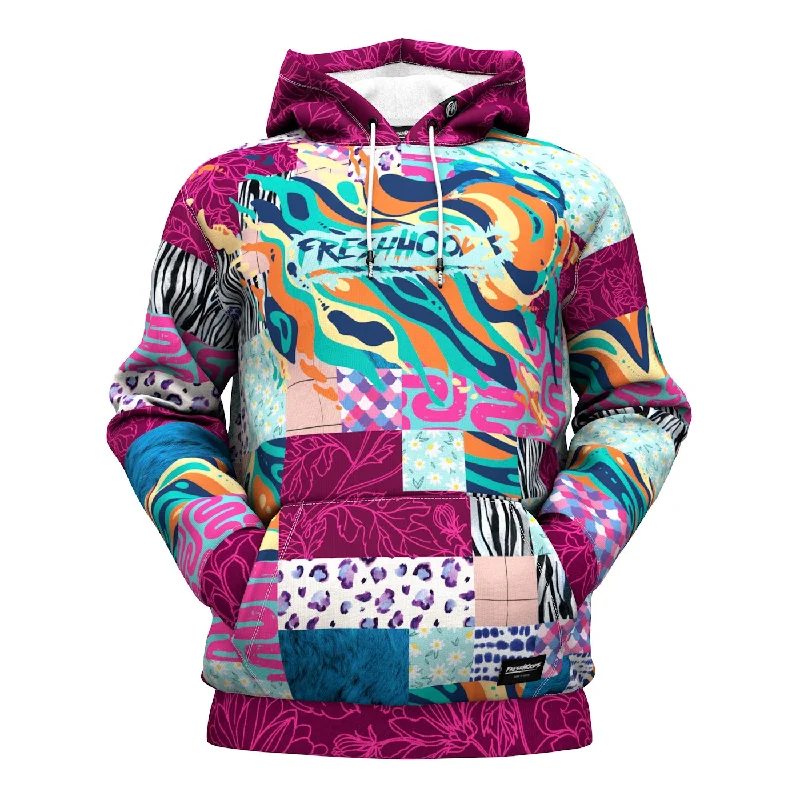Carefree Style Off Magenta Hoodie