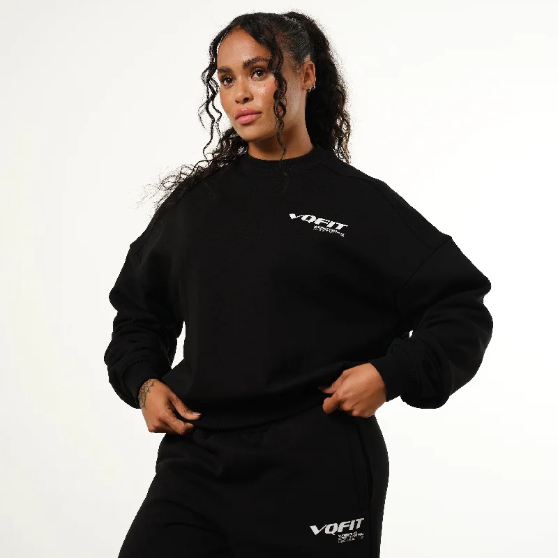 Romantic And Fresh Vanquish Racer Black Oversized Sweatshirt
