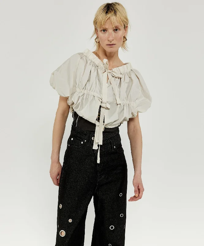 Outdoor Trend Ribbon Bolero Blouse