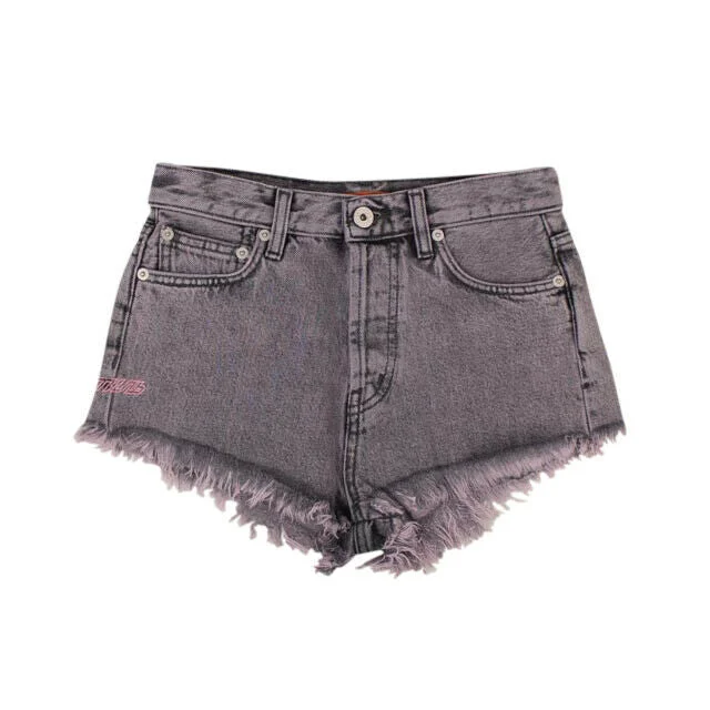 Denim Design Heron Preston Denim Pink Raw Edge Shorts - Blue