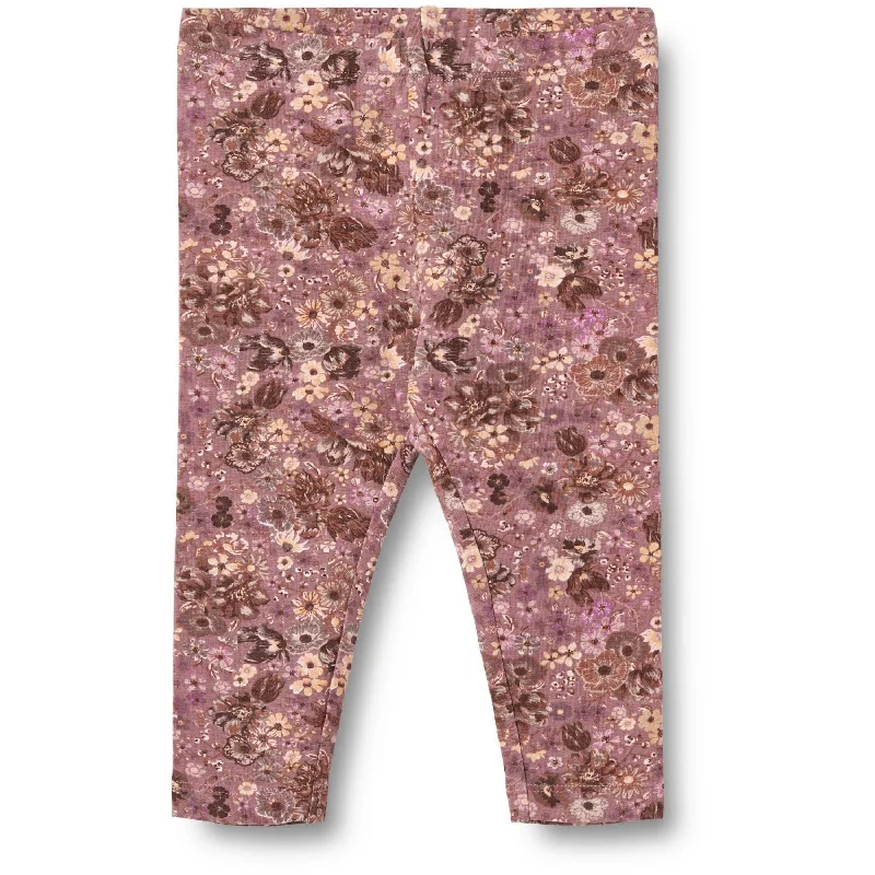 Carefree Style Wheat Lavender Flowers Leggings Jules