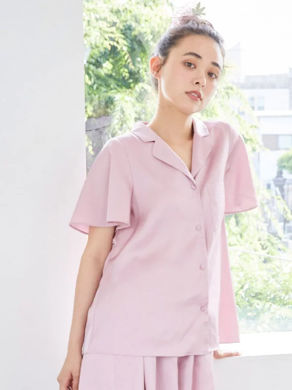 Lively And Youthful Strawberry Embroidered Satin Sleep Shirt
