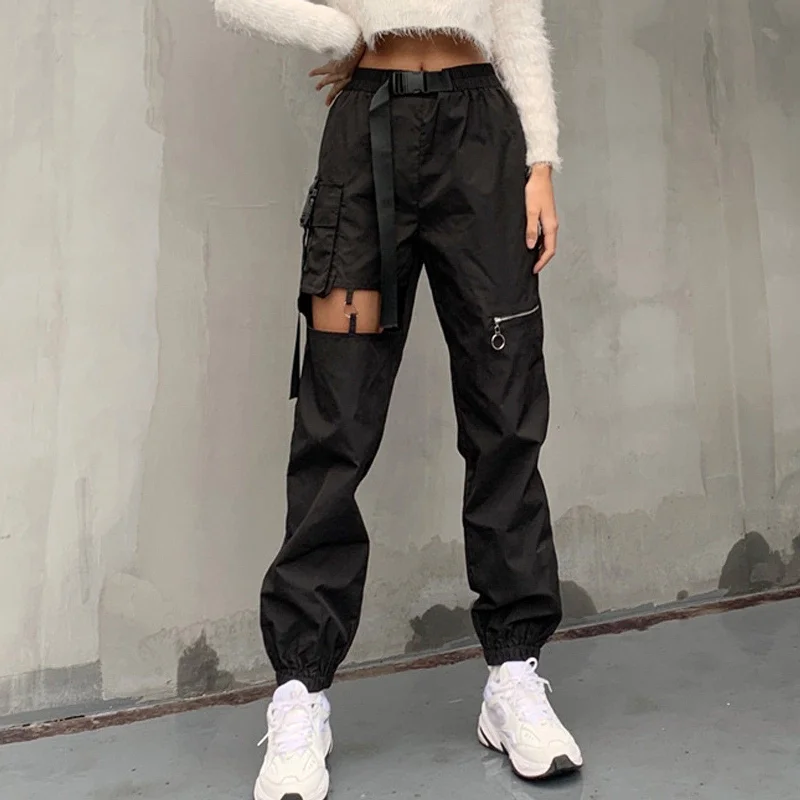 Fashionable Items Women's Punk Ripped Cargo Pants