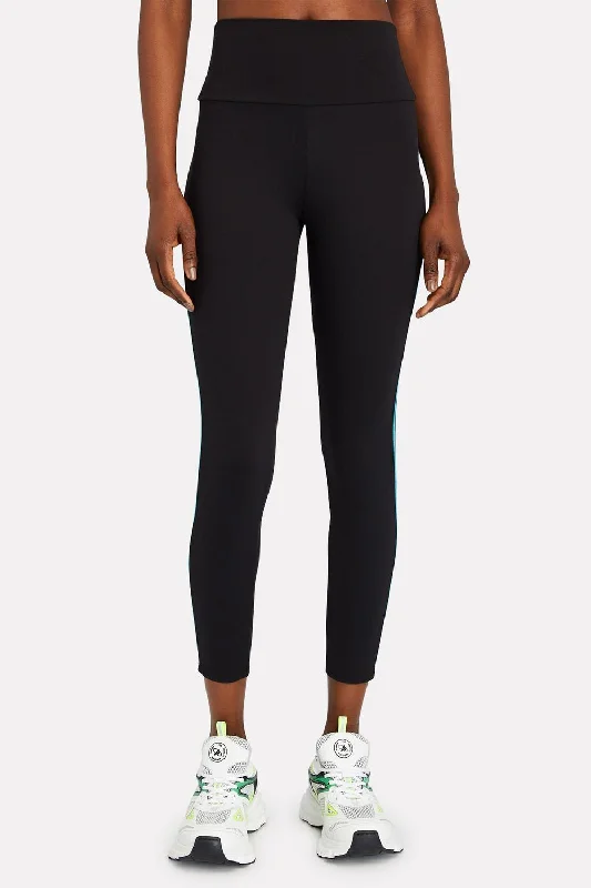 Luxury And Elegant Ryder Piped Legging In Black