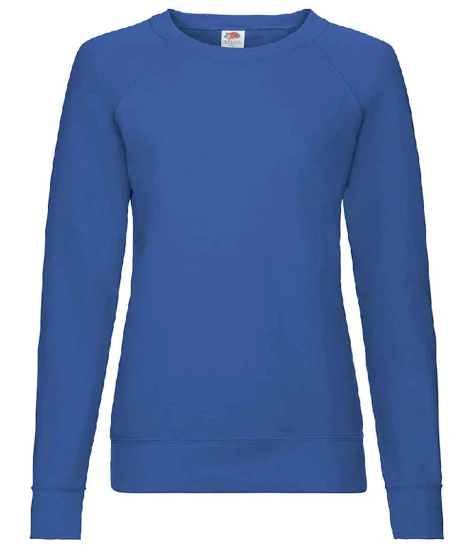 Classic Retro Fruit of the Loom Lady Fit Lightweight Raglan Sweatshirt | Royal Blue
