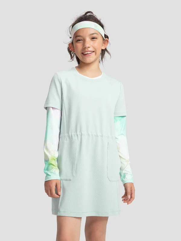 Double-sided Wear Crew Neck Jumper Dress