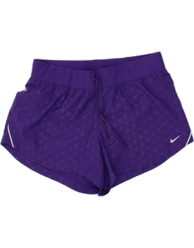 Feminine Charm NIKE Womens Dri Fit Sport Shorts UK 14 Large Purple Geometric Polyester Feminine Charm NIKE Womens Dri Fit Sport Shorts UK 14 Large Purple Geometric Polyester