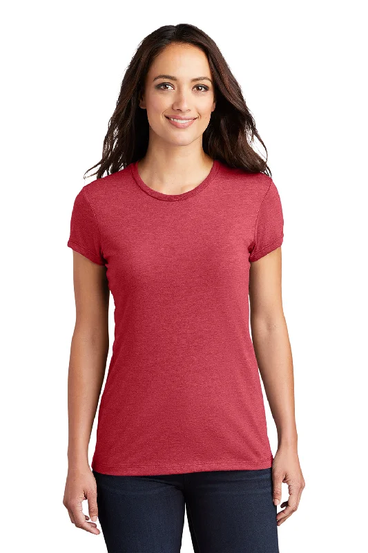 Body Design District Womens Fitted Perfect Tri Short Sleeve Crewneck T-Shirt - Red Frost Body Design District Womens Fitted Perfect Tri Short Sleeve Crewneck T-Shirt - Red Frost