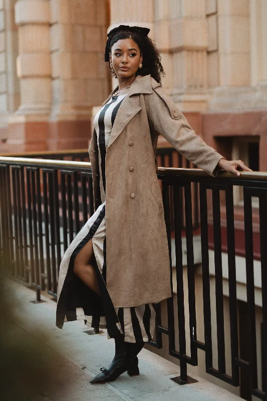Advanced Customization Holly Coat in Tan Suede - FINAL SALE