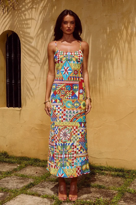 Casual Style ROWENA MAXI DRESS - PHAEDRA PRINT